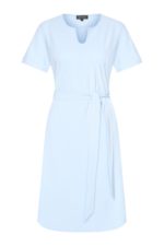 Mi Piace jurk korte mouw v-hals light blue