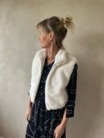 Bodywarmer faux fur offwhite