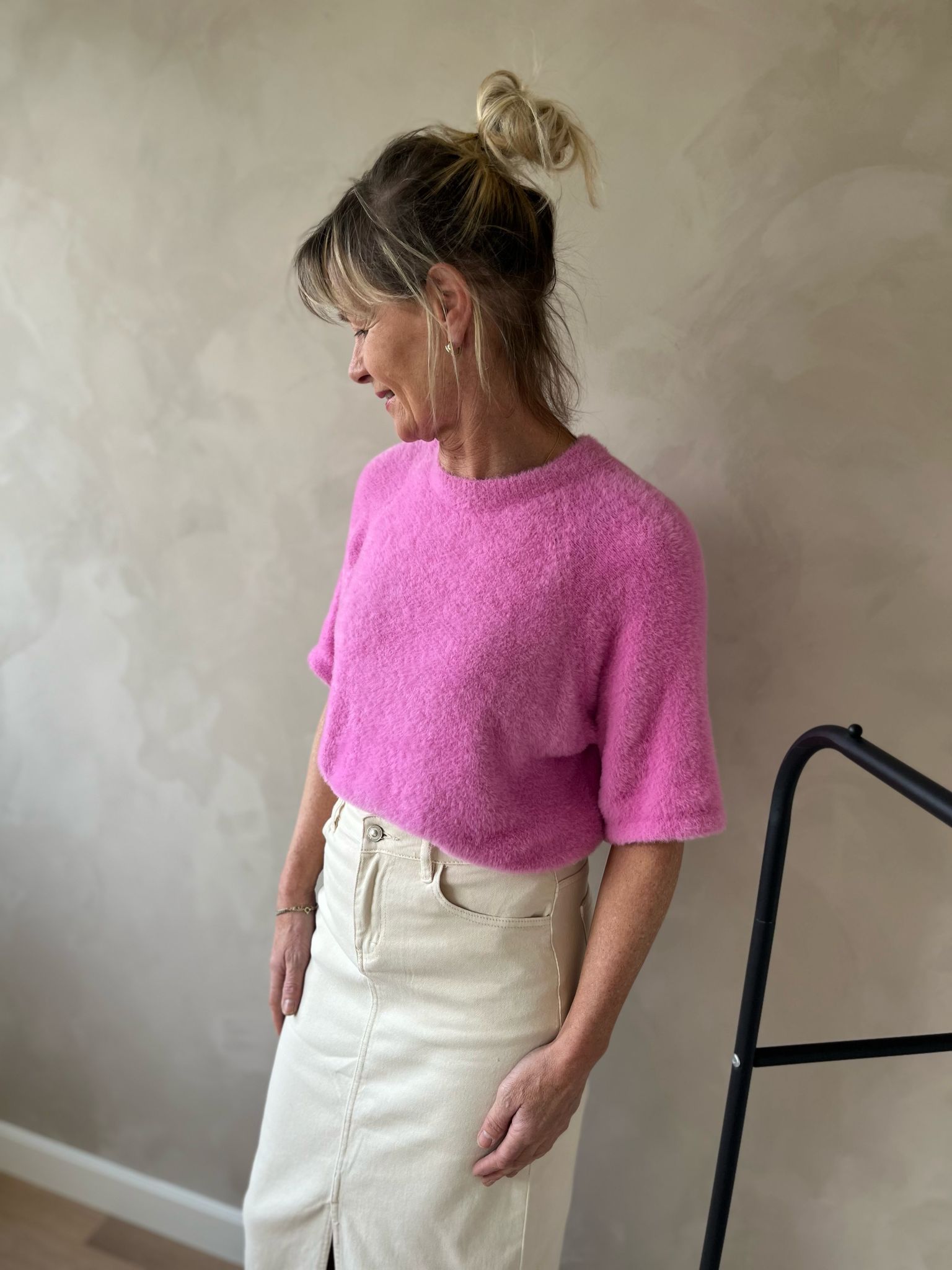 Fluffy truitje roze