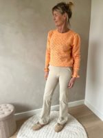 Azzuro trui gehaakt oranje