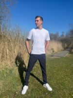 Heren travel t-shirt offwhite