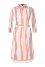 Mi Piace travel jurk drie kwart mouw swirly print grape apple