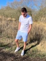 Heren travel polo shirt mi piace white