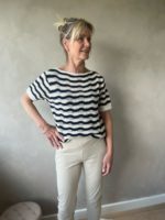 Triple Nine crochet streep licht marine