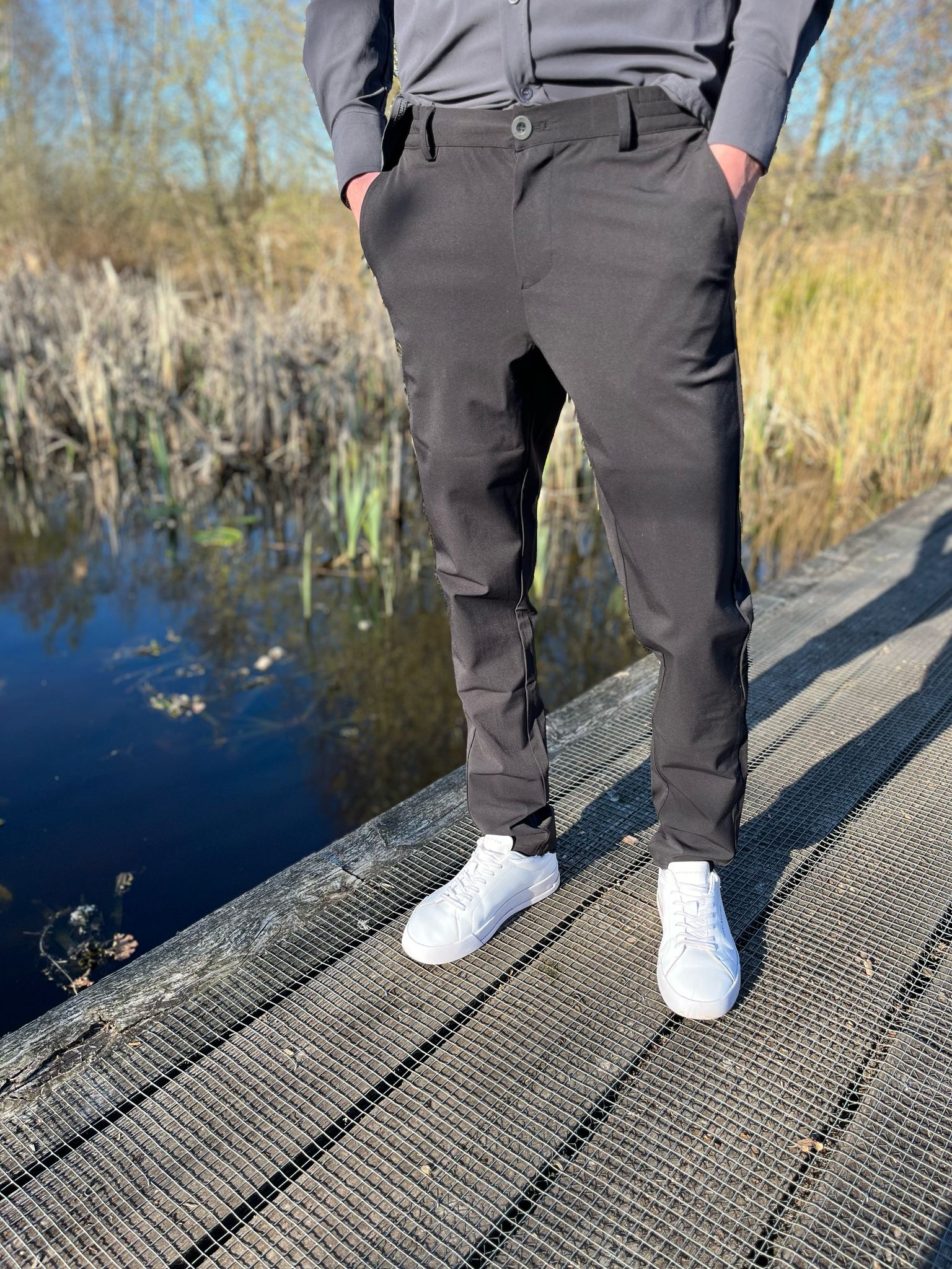 Heren travel chino mi piace zwart