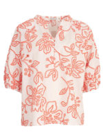 Azzuro blouse embroid koraal