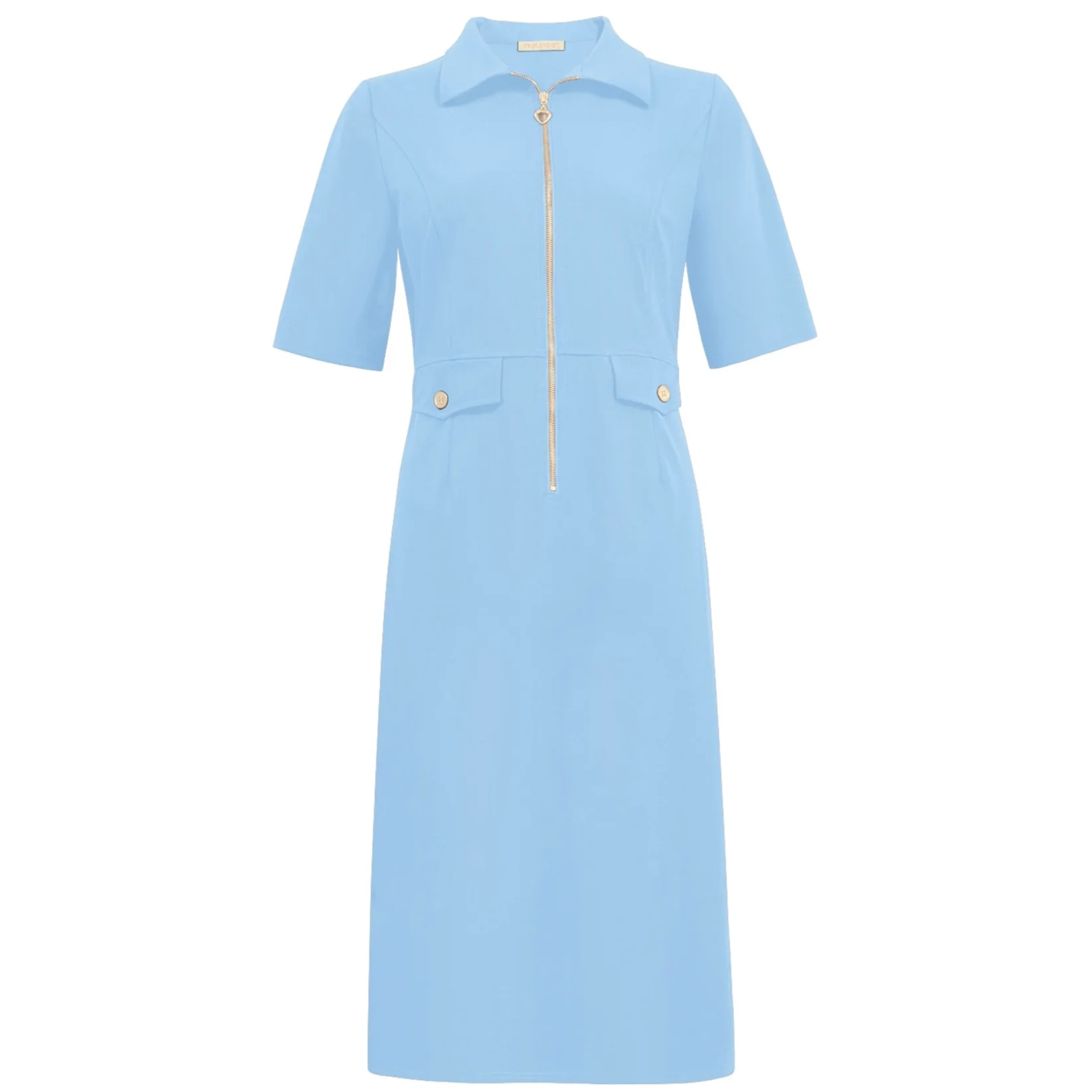 Triple Nine travel jurk celine licht blauw