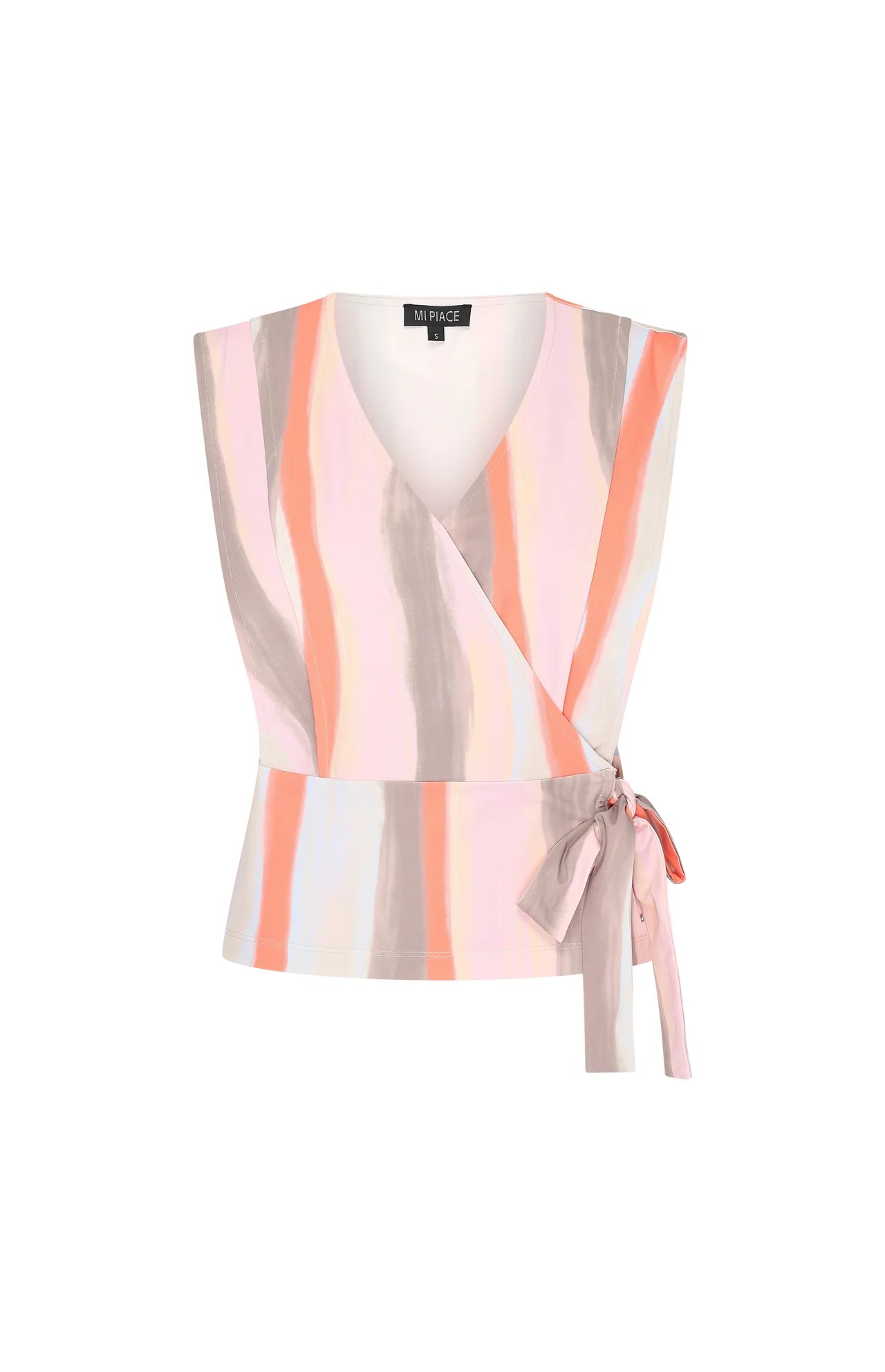Mi Piace travel top mouwloos swirly print grape apple