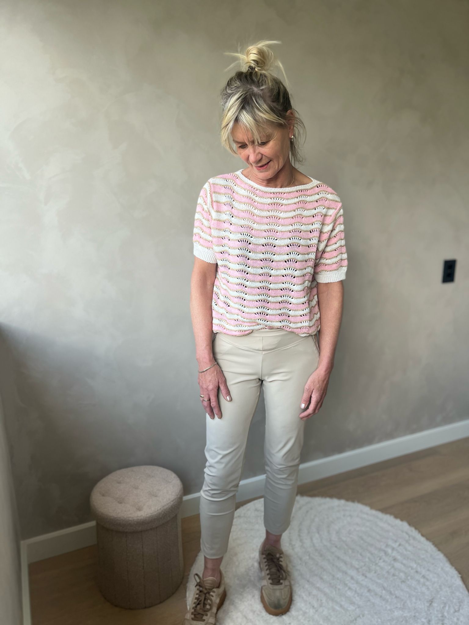 Triple Nine crochet streep roze