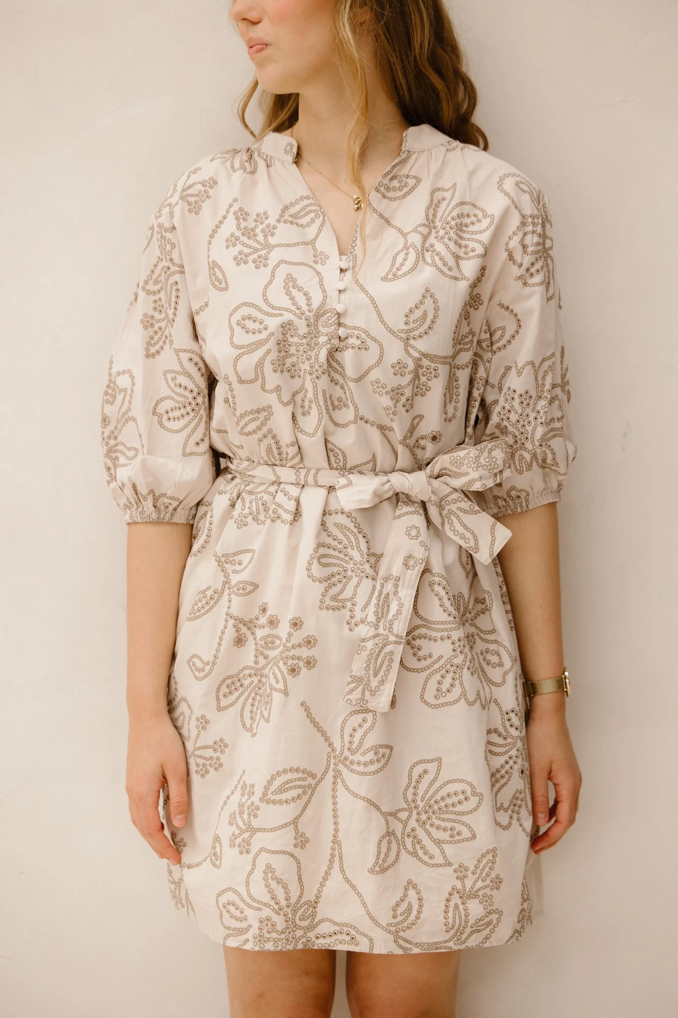 Azzuro jurk Julia dress print beige