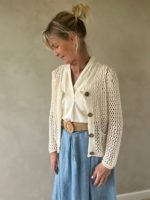 Gehaakt vestje creme