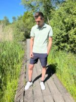 Heren travel polo shirt mi piace groen
