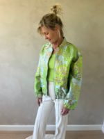 Azzuro bomber print jack groen