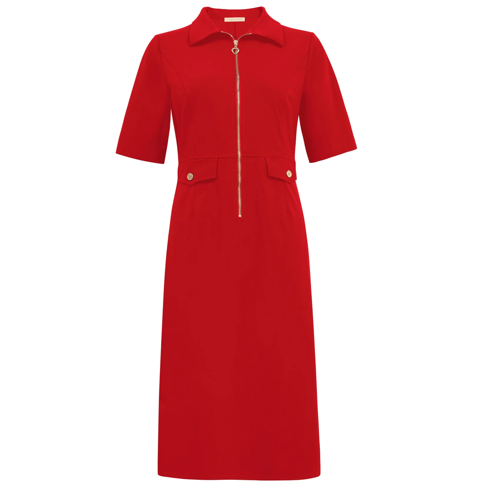 Triple Nine travel jurk celine rood