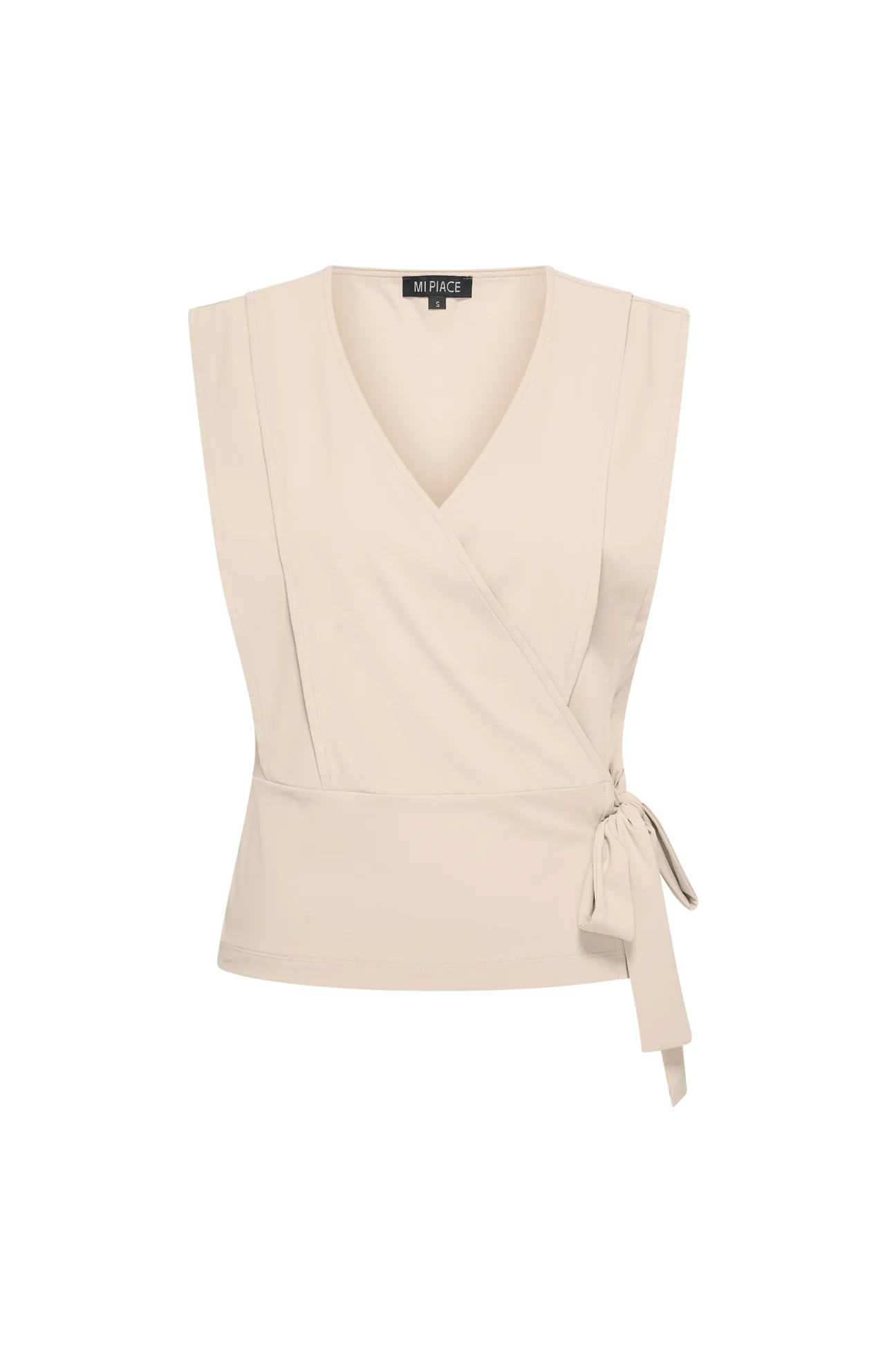 Mi Piace travel top mouwloos beige