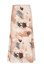 Mi Piace travel rok a-lijn monet print beige