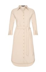 Mi Piace travel jurk drie kwart mouw beige