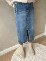 Spijkerrok met split denim