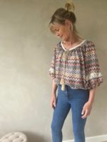 Ibiza top print beige
