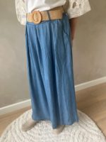 Donker denim luchtige rok