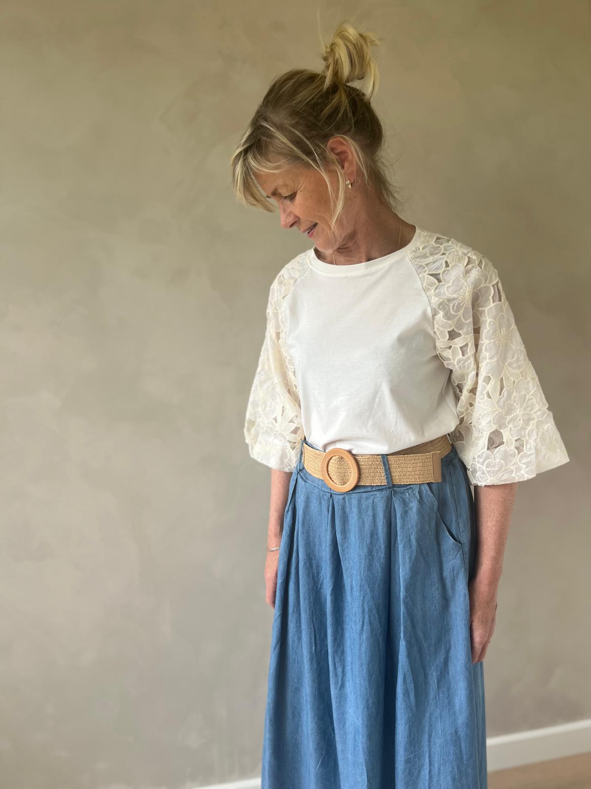 Offwhite top top detail mouw