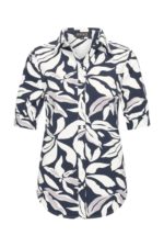 Mi Piace travel blouse puff sleeve flower print