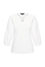 Mi Piace travel top elastieken mouw wit