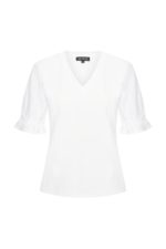 Mi Piace travel top ruches white