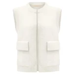 Triple Nine fluffy gilet creme