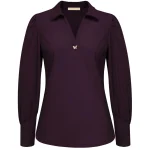 Triple Nine travel blouse vlinder aubergine