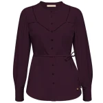 Triple Nine travel blouse ajour aubergine