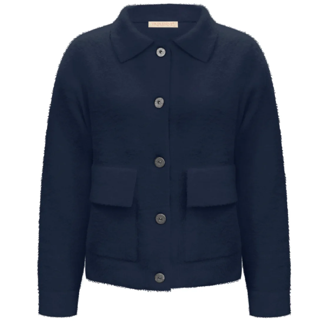 Triple Nine fluffy vest navy