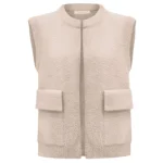 Triple Nine fluffy gilet beige