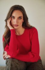 Lady Day Tracy sweater fiery red