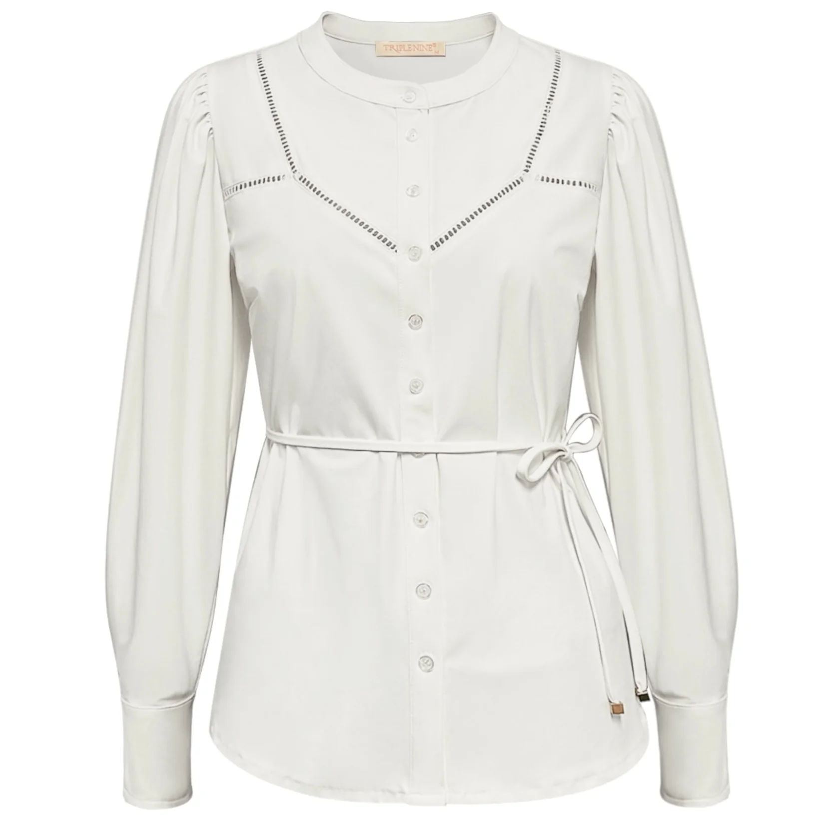 Triple nine travel blouse ajour offwhite