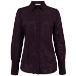 Triple Nine travel blouse butterfly aubergine
