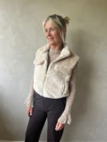 Bodywarmer faux fur warm beige