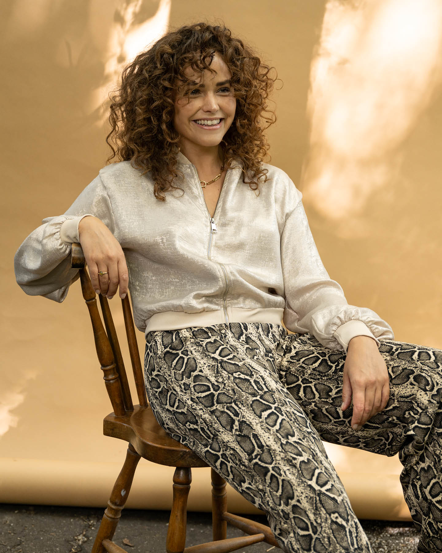 Fos bomberjack elsie ice beige