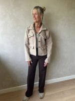 Fluffy vestblazer beige