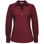 Triple Nine travel blouse vlinder bordeaux