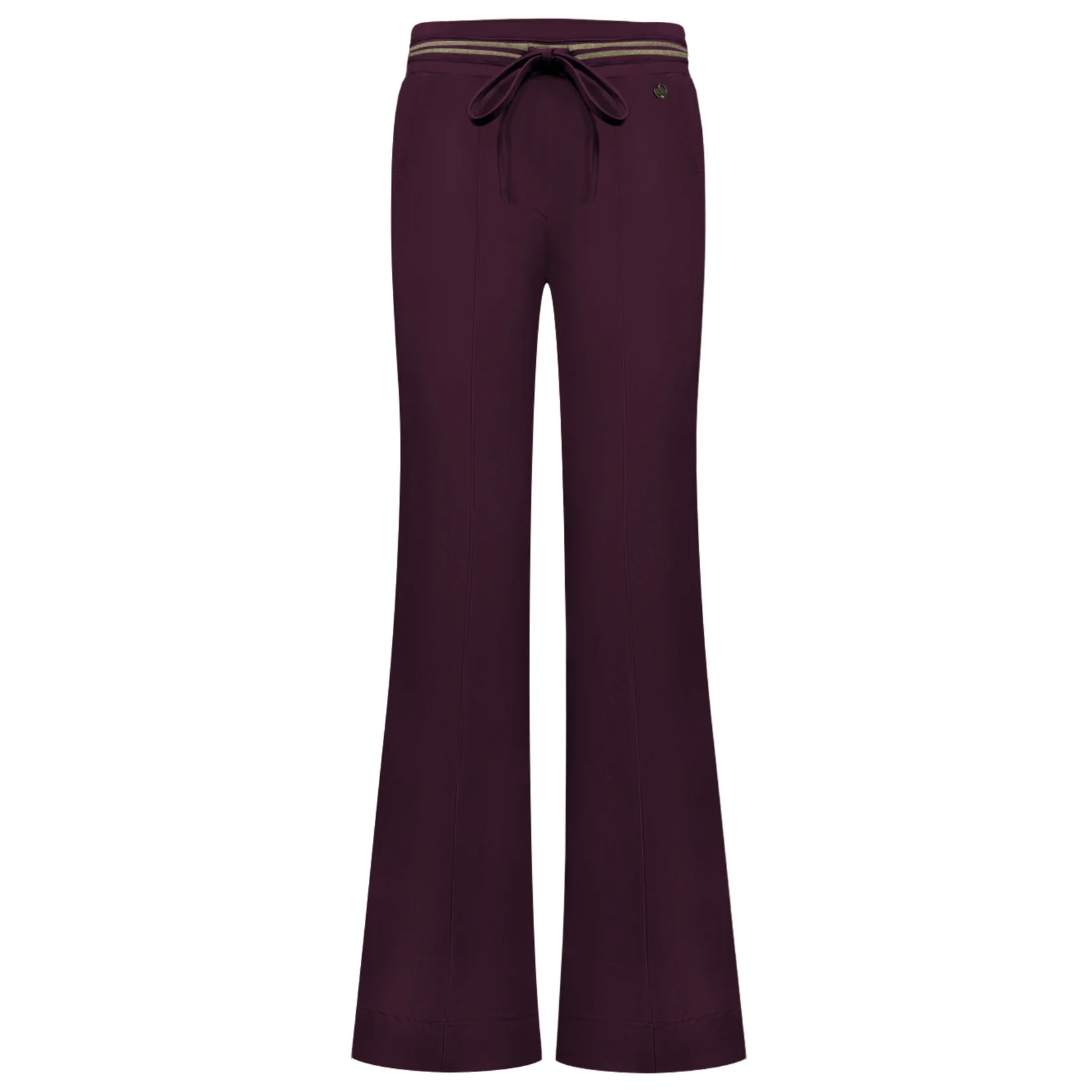 Triple Nine travel flared gouden bies aubergine