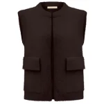Triple Nine fluffy gilet donkerbruin