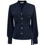 Triple Nine travel blouse megan navy