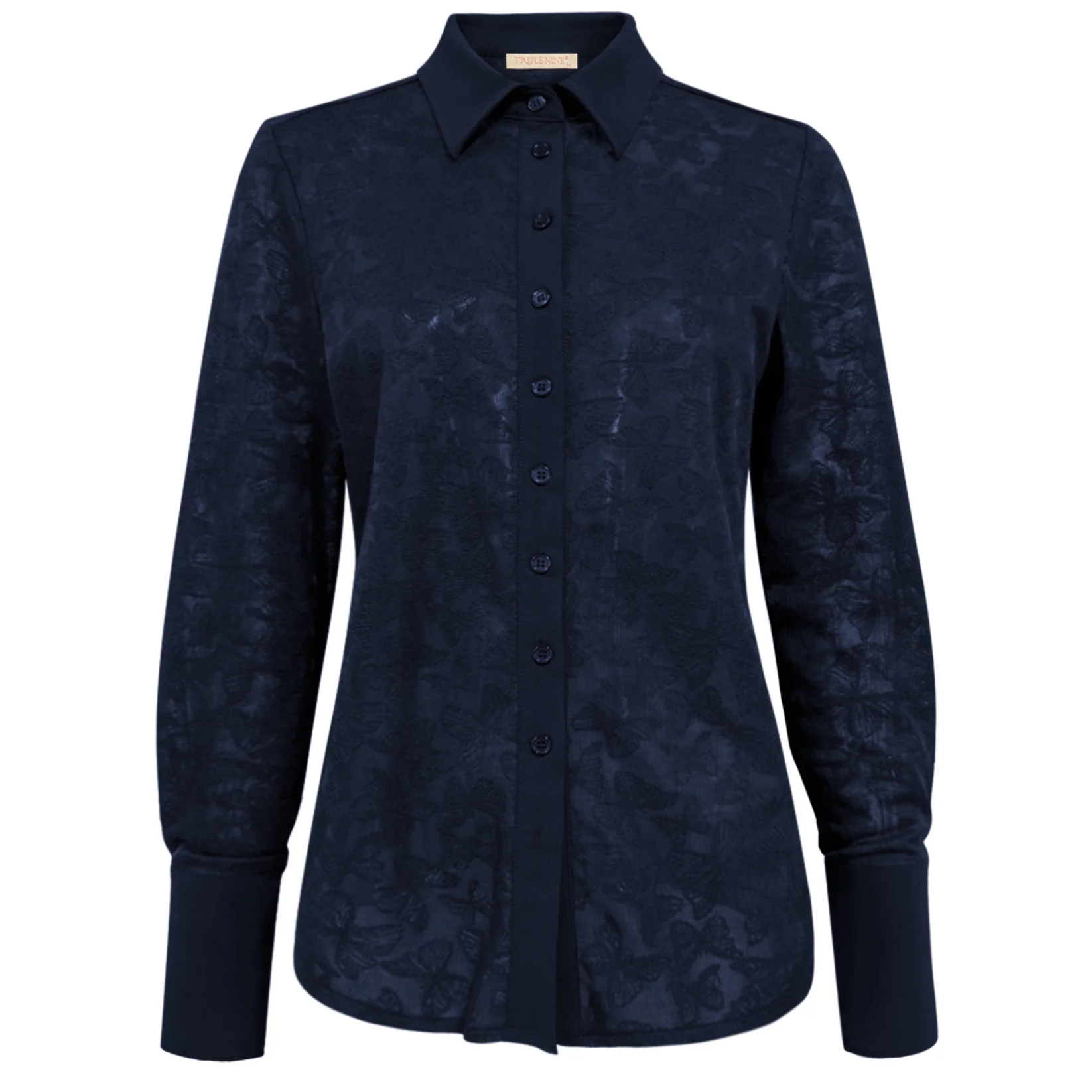 Triple Nine travel blouse butterfly blauw