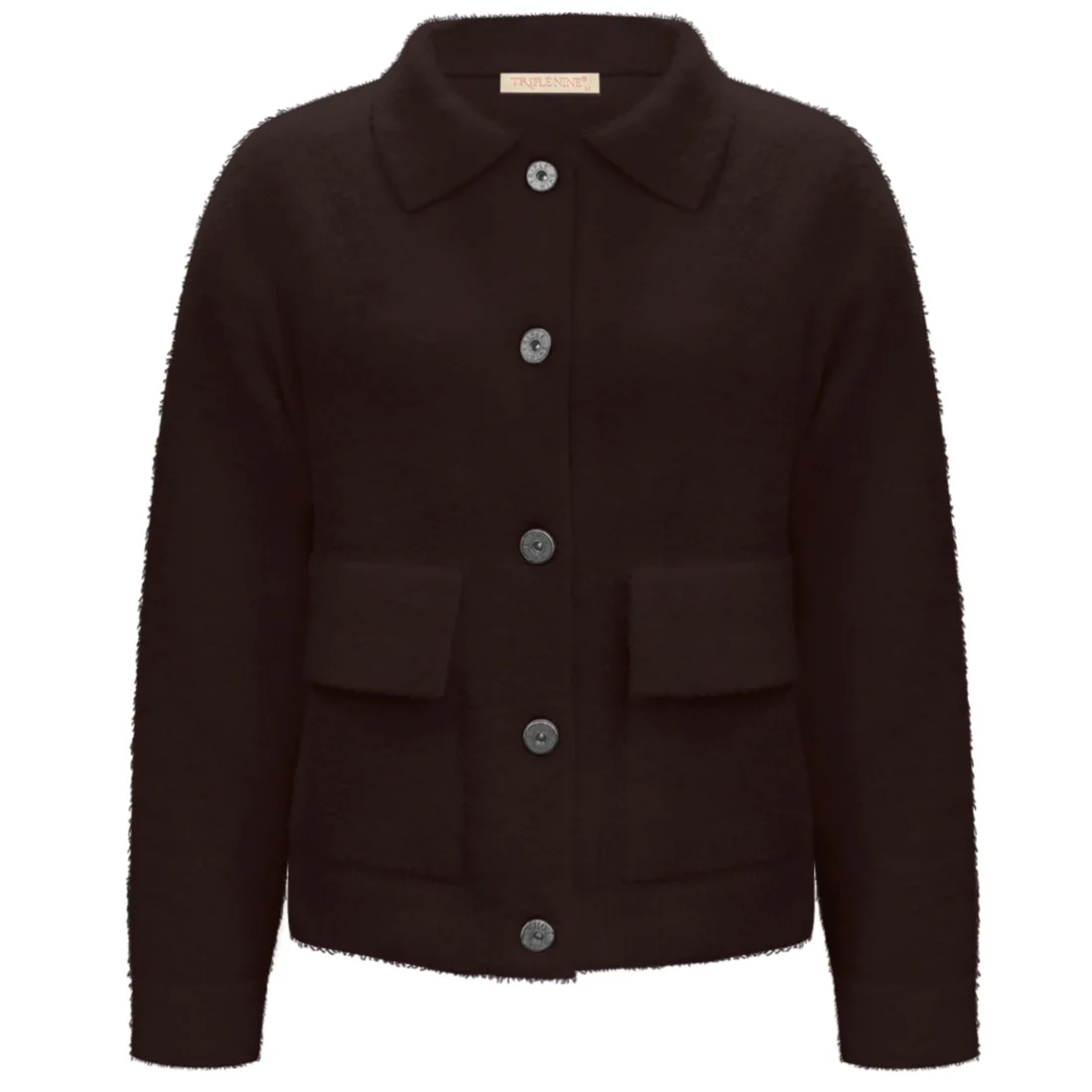 Triple Nine fluffy vest donkerbruin