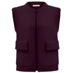 Triple Nine fluffy gilet aubergine