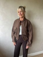 Teddy bomber jas donkerbruin