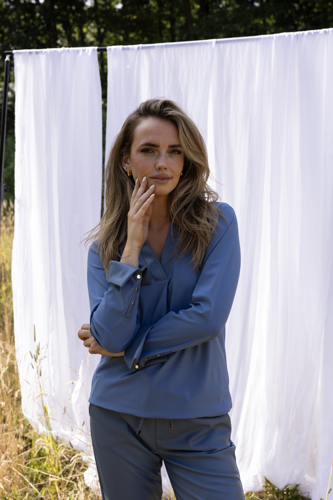 Kimara Kara blouse isola blue