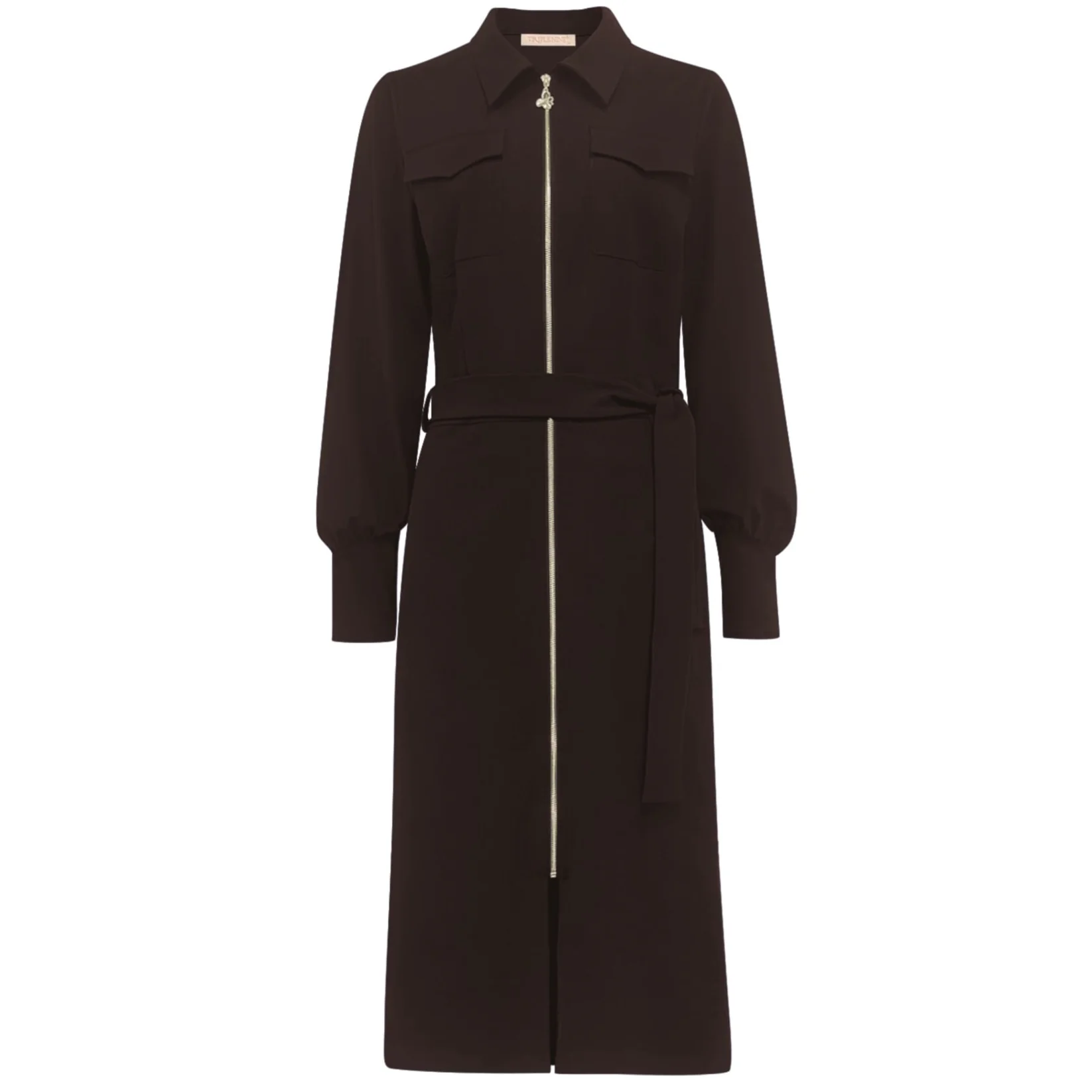 Triple Nine travel jurk Nena donkerbruin