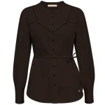 Triple Nine travel blouse ajour donkerbruin